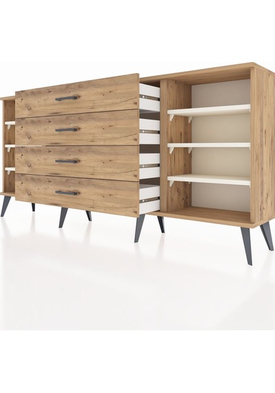 Arges Konsol 6 Raflı 4 Çekmeceli 176x30x83 Çam-aytaşı/çam Aytaşı/çam Arges Konsol 6 Raflı 4 Çekmeceli 176x30x83 Çam-aytaşı/çam Aytaşı/çam