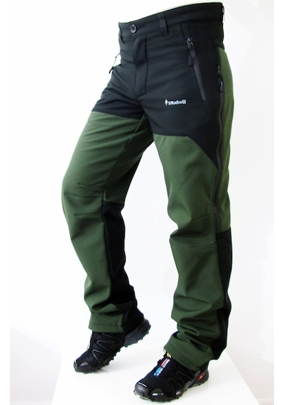 Mudwill Erkek Kışlık Softshell Pantolon Haki-Siyah