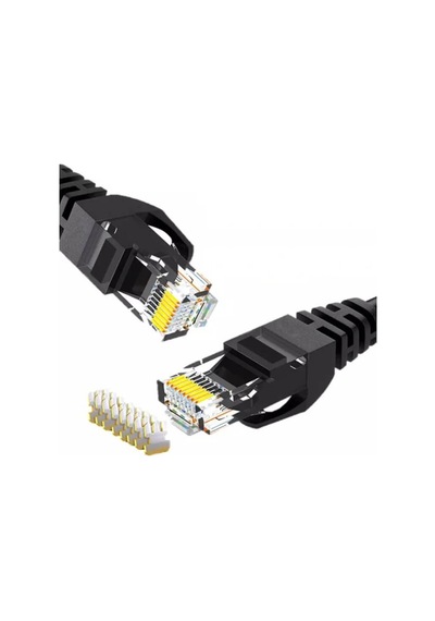 Cat6 500Mhz Utp Ethernet – Internet - Lan Ağ Kablosu–1Metre Siyah