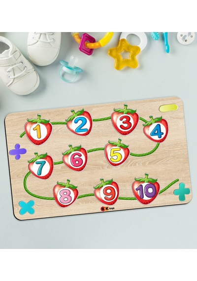 Bk Toys Çocuklara Özel Sayılar Temalı Büyük Boy Ahşap Eğitici Yap