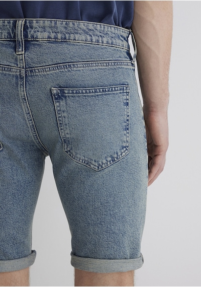 Mavi - Tim Street Gölgeli Indigo Mavisi Jean Şort 0428489645 Mavi