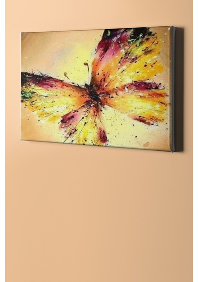 Webstyle Sayılarla Boyama Seti Kasnaklı Sarı Kelebek 50 X 65 Cm