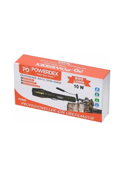 Powerdex PD-8200 10W Şarjlı Profesyonel Avcı Feneri Beyaz