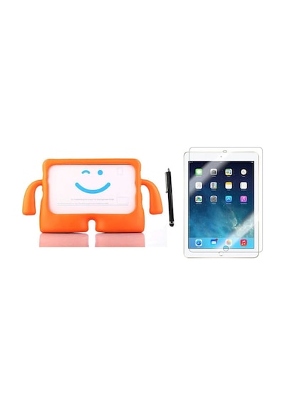Ipad 9.7" Air A1474 / A1475 / A1476 Uyumlu Kılıf Karakter Ibuy Silikon Kılıf + Ekran Koruyucu Arka Kapak