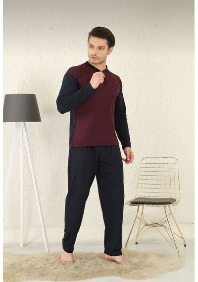 Free Beka Erkek Uzun Kollu %100 Pamuklu Süprem Jakarlı Erkek Pijama Takımı Bordo Free Beka Erkek Uzun Kollu %100 Pamuklu Süprem Jakarlı Erkek Pijama Takımı Bordo