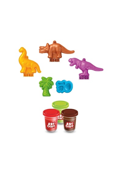 03996 Art Craft Dinozorlar Hamur Set 168 Gr -fentoys Çok Renkli