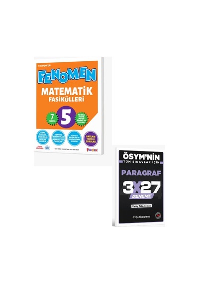 Fenomen 2027 5. Sınıf Fenomen Matematik Fasikülleri+ Evp Akademi Paragraf