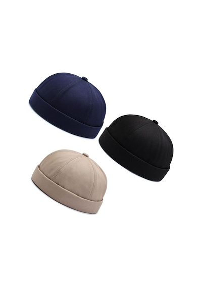 Aida Jewelss 3 Lü Set %100 Pamuk Cap Ayarlanabilir Docker Şapka Yazlık Takke Şapka Retro Şapka Takke Şapka Çok Renkli 4