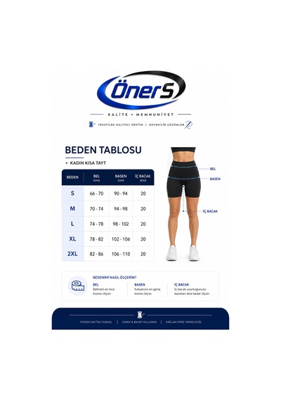 Öners Kadın Dalgıç Kumaş Yüksek Bel Şort Tayt Turuncu Turuncu