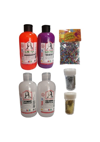 Slime Slaym Yapma Seti 250Ml 4 Adet + Toz Sim 2 Adet + Köpük N11.160