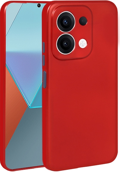 Noktaks - Redmi 15c Uyumlu - Kılıf Mat Soft Esnek Premier Silikon Kapak - T40444 - Kırmızı Kırmızı