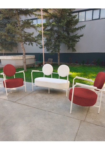 Azra Mobilya Venüs Koltuk Takımı Beyaz İskelet Modern Koltuk Seti Ofis Ve Ev Kullanımı Soft Kumaş Kırmızı Azra Mobilya Venüs Koltuk Takımı Beyaz İskelet Modern Koltuk Seti Ofis Ve Ev Kullanımı Soft Kumaş Kırmızı