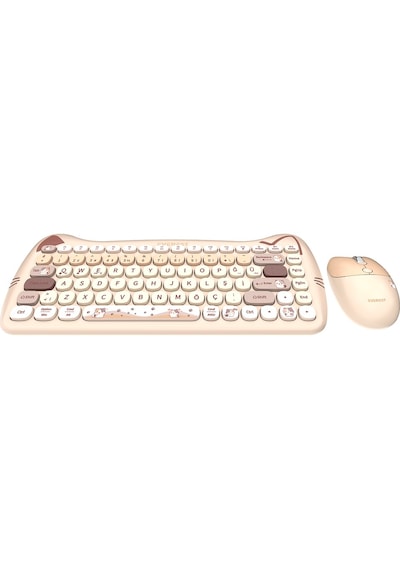 Catty Mini Wireless-bluetooth Kablosuz Ultra Sessiz Özel Tasarımlı Q Klavye Mouse Set Bej Km-6285 Diğer Catty Mini Wireless-bluetooth Kablosuz Ultra Sessiz Özel Tasarımlı Q Klavye Mouse Set Bej Km-6285 Diğer