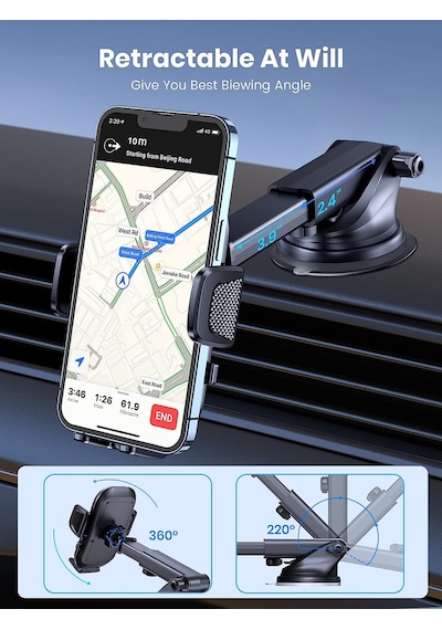 Hp-a04 15w Kablosuz Şarj Araba Telefon Tutucu Ayarlanabilir Cam V