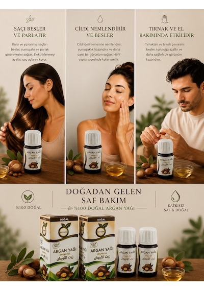 Organik Soğuk Sıkım %100 Argan Yağı 2 x 20 ML