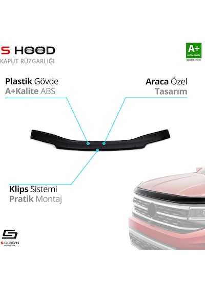 S-dizayn Volkswagen Transporter T4 Abs Plastik Kaput Rüzgarlığı 1995-2003 A+kalite