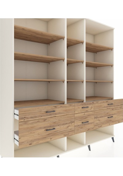 Kronos Dolap 12 Raflı 6 Çekmeceli 220x59x243 Aytaşı-çam/çam Atlas Çam/atlas Çam Kronos Dolap 12 Raflı 6 Çekmeceli 220x59x243 Aytaşı-çam/çam Atlas Çam/atlas Çam