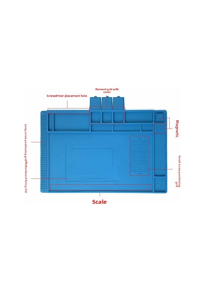 300mm X 450mm Silikon Lehimleme Matı Telefon Laptop Saat Onarım Tamir Antistatik Isıya Dayanıklı