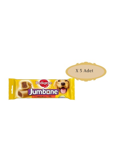 Pedigree Jumbone Medium Sığır Etli Yetişkin Köpek Ödülü 5 x 180 G
