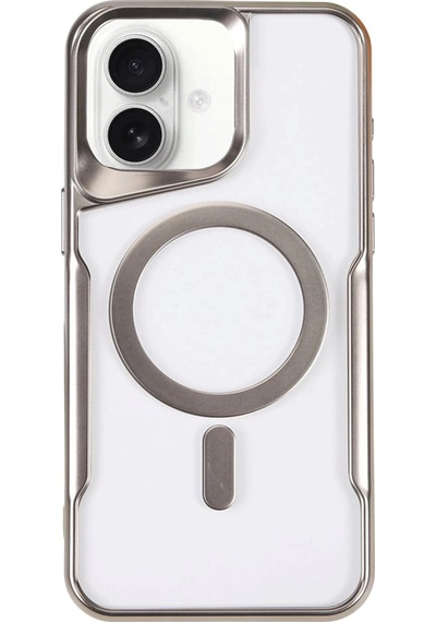 Newface - 994 - İphone 16 Kılıf Boyi Magsafe Silikon Kapak - Csmo-tex - - Gümüş