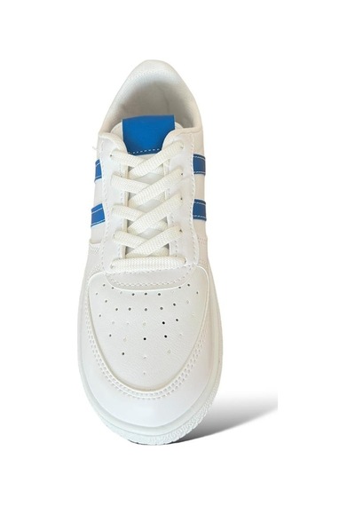 Unisex Bağcıklı Günlükspor Sneaker Ayakkabı Beyaz - Mavi-beyaz - Mavi Beyaz - Mavi