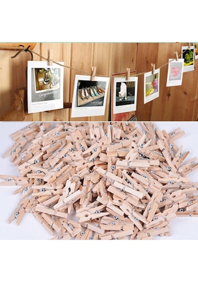 Ipli Mini Mandal 24 Lü Fotoğraf Süsleme Mandalı 3 Cm 5 Metre Jüt Çok Renkli