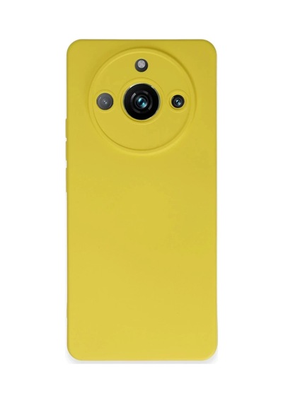 Realme 11 Pro Uyumlu Kılıf Nano İçi Kadife Silikon - Sarı
