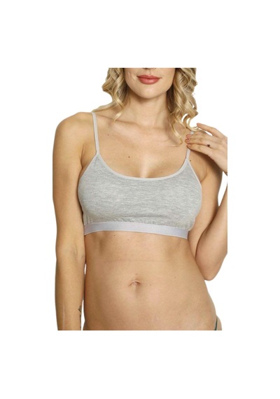 Kadın İp Askılı Pedli Büstiyer Bgl-st03950 gri