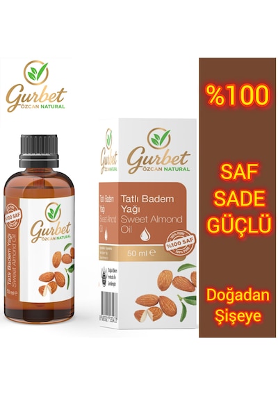 Tatlı Badem Yağı %100 Saf Doğal Seyreltilmemiş 50ml Sweet Almond Oil