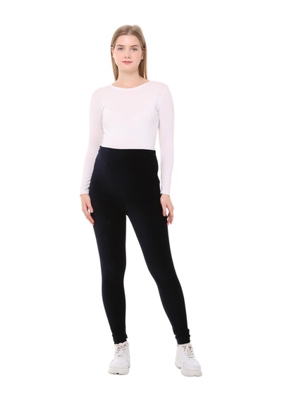 Luvmabelly Myra8051 Beli Ayarlanabilir Kışlık Kadife Hamile Tayt -lacivert-lacivert