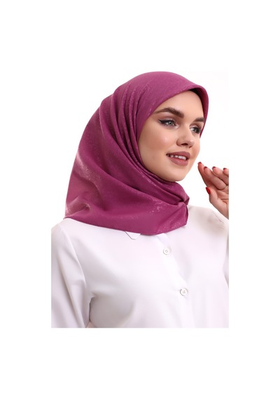 Kofra Desenli Baş Örtü - Fuşya