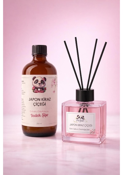 Japon Kiraz Çiçeği Çubuklu Oda Kokusu 250 Ml Refil Ve 100 Ml Difüzör Şişe Fresh
