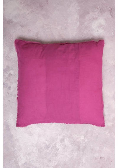 Peraluna Foam Pıllow Şifon Şerit Triko Yastık Kılıfı 45x45 Cm Fuşya - Fuşya