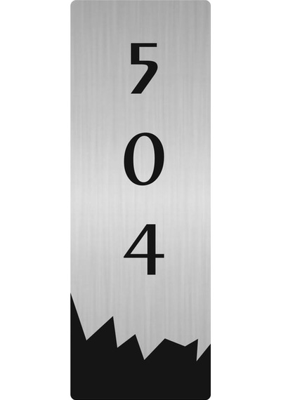 Metal Departman Kapı İsimliği, Yönlendirme Levhası 504 Dikey 7x20 Cm Gümüş Renk