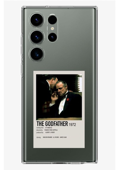 Samsung Galaxy S24 Ultra Uyumlu The Godfather Baba Poster Tasarımlı Baskılı Silikon Kılıf Renkli