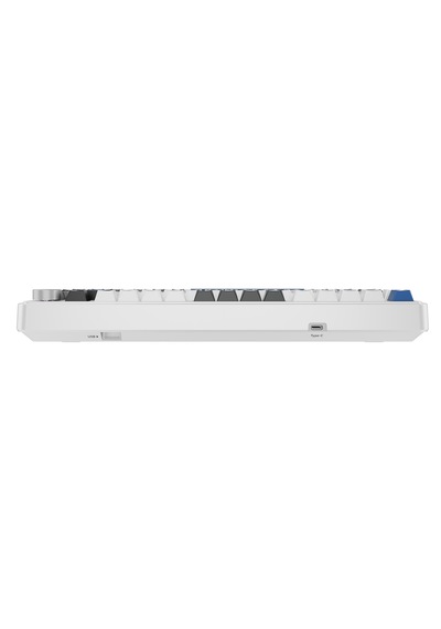 Rampage Quell Pro Ekranlı Beyaz Hot Swap 2.4g + Bt Wireless Rgb Gasket Oil Switch English Layout Pbt Mekanik Oyuncu Klavyesi