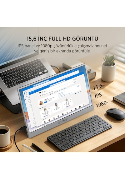 James Donkey Jdp Air 15.6'' 60hz Ips Fhd Type C/hdmı Taşınabilir Monitör Ölü Pikselde Anında Değişim