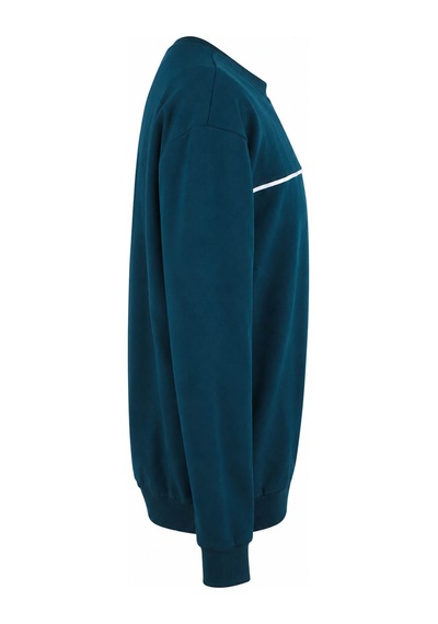 Trender Biyeli Basic O Yaka Petrol Erkek Sweatshirt 27kdt1000001 Petrol Mavi