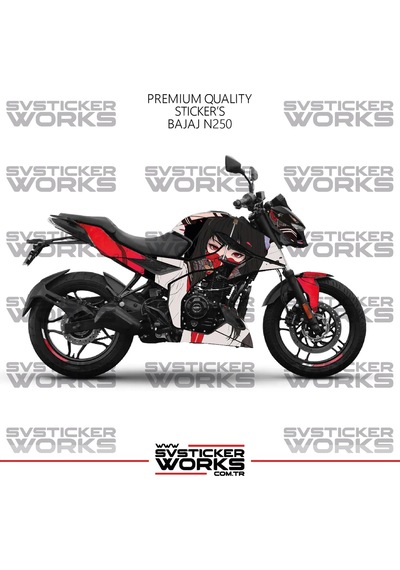Bajaj N250 Kaplama Sticker Katana Girl Design Motor Kaplama Modeli Hazır Kit Tüm Modeller Uyumlu