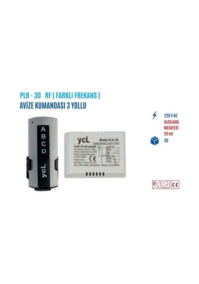 Ycl Plr-30 3x1000w 3 Yollu Avize Kumandası