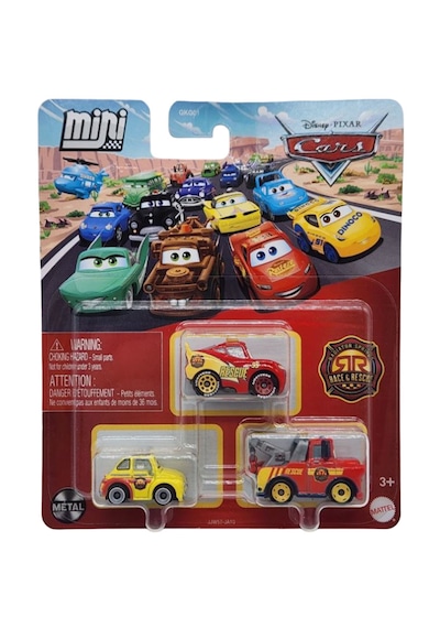Üçlü Cars Mini Racers - Lightning Mcqueen & Luigi & Mater Jjw57 Kırmızı - Sarı