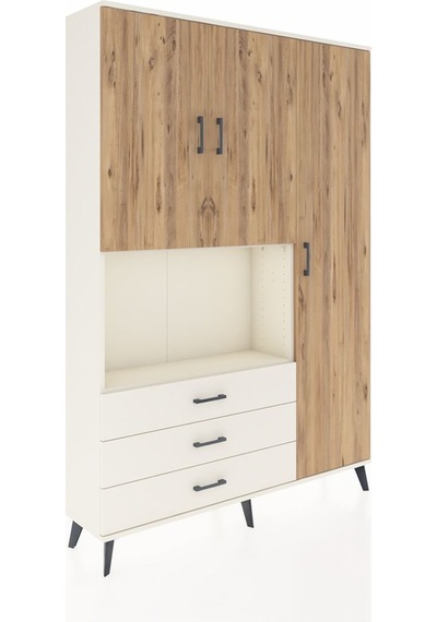 Arges Dolap 7 Raflı 3 Çekmeceli 3 Kapaklı 132x30x195 Aytaşı-ç... Aytaşı