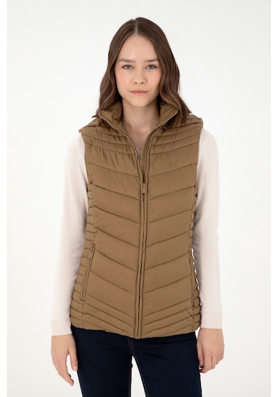 U.s. Polo Assn. Kadın Haki Yelek Dokuma 50289555-vr027 Haki