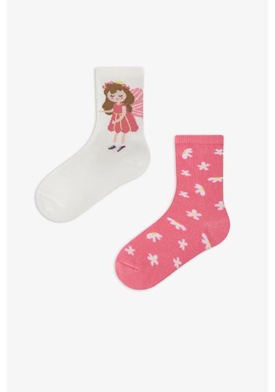 Penti Pembe Kız Çocuk Sleepy Fairy 2'li Soket Çorap