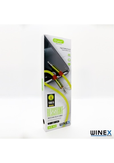 Winex Ax42 Gfuz 3.5Mm Aux Kablo 1M Yeşil