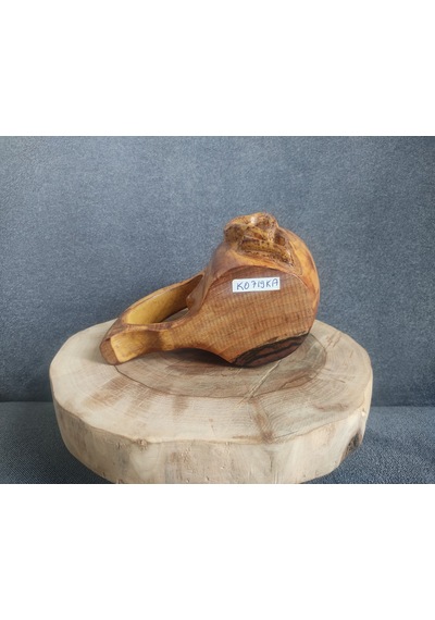 Kuksa Ceviz Ağacı Kalp Kabartmalı 190 Ml Çok Renkli