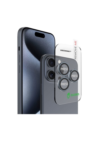 Buddıes Apple Uyumlu iPhone 15 Pro / 15 Pro Max Kamera Lens Koruyucu Mıdnıght Blue Gece Mavisi
