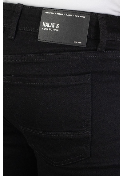 HLT Jeans Erkek Siyah Yıkamalı Slim Fit Likralı Jean Kot Pantolon Alex