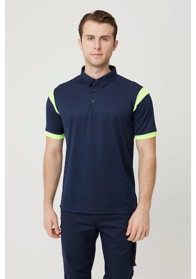 Armadillo Allium Polo Yaka Tişört Lacivert - Fosforlu Sarı