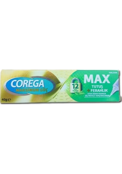 Corega Max Tutuş + Ferahlık 40 Gr Protez Diş Yapıştırıcı